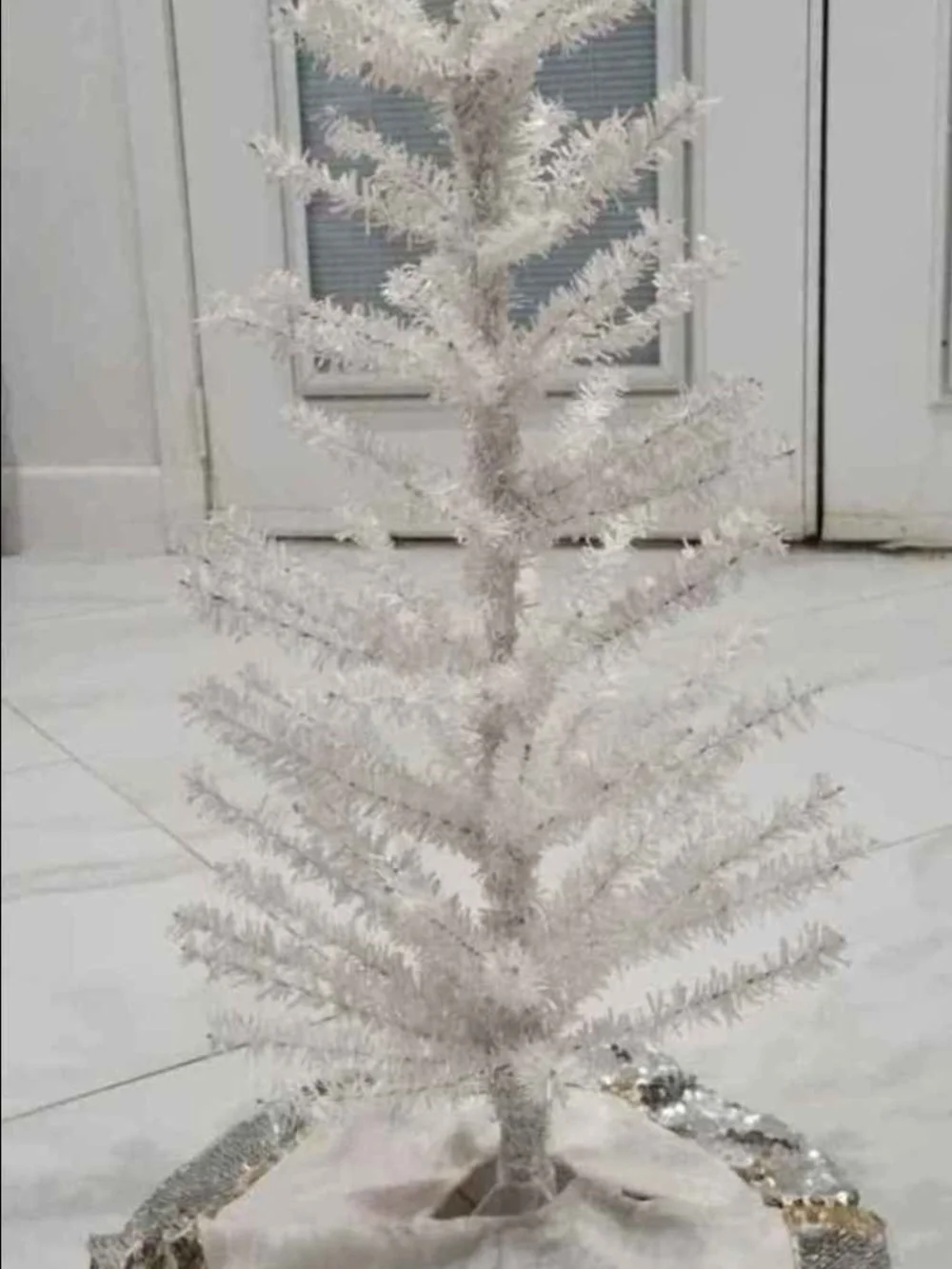 Small White Christmas Tree With Bottom